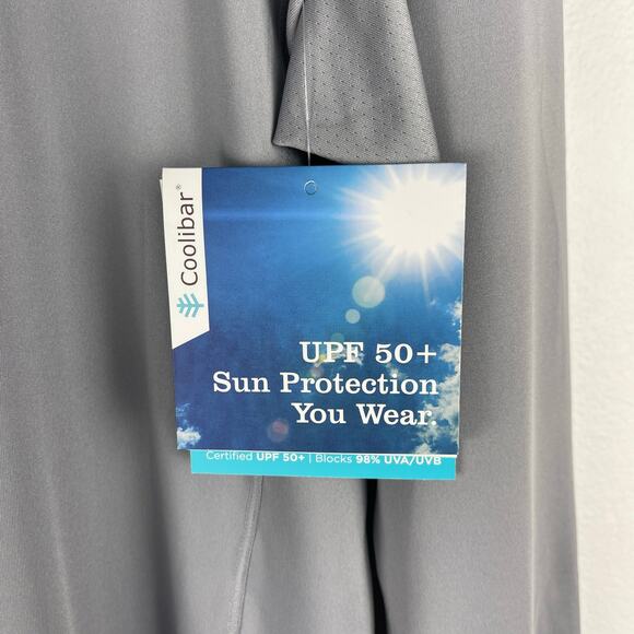 Coolibar David Leadbetter Performance Pullover Grey UPF 50+ Men's XXXL 3XL NEW - Picture 4 of 13